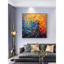 Niche abstract square hanging painting modern simple creative restaurant American art living room decorative painting background wall painting