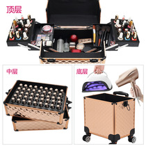 Makeup artist professional makeup box Large-capacity multi-layer lockable storage box Manicure beauty tattoo trolley tool box