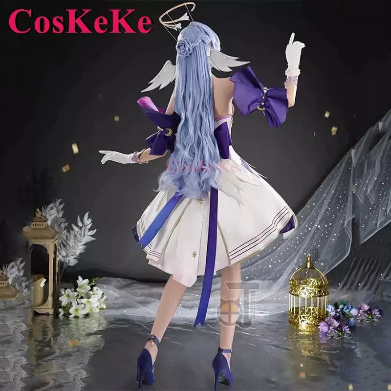 Косплей-костюм Coskeke Robin (Honkai: Star Rail), полный комплект, фиолетово‑белый, размеры S–XL