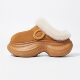 Winter New Style Warm and Cute Women's Warm and Comfortable Latex Thick-Soled Home and Outdoor Foot-Covering Cotton Slippers