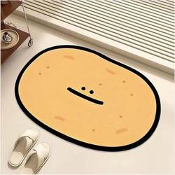 Diatom Mud Floor Mat Toilet Bathroom Absorbent Non Slip Floor Mat For Home Entrance Toilet Quick-drying Dirty Resistant Floor Mat