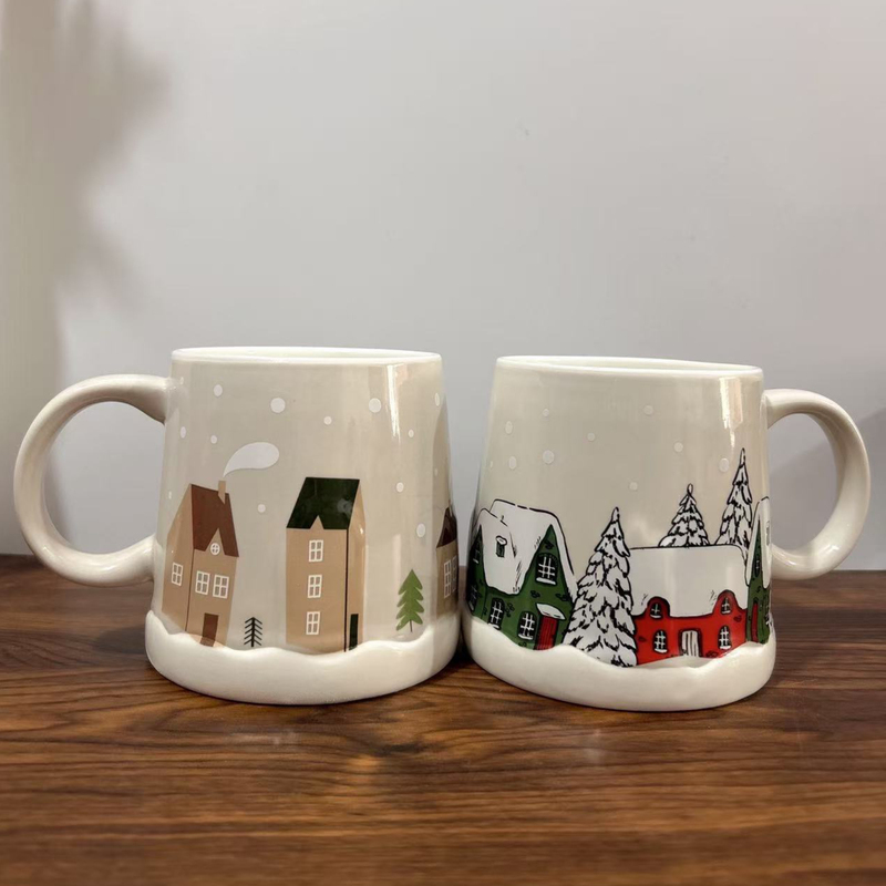 Creative Christmas Illustration Mug, High-Quality Ceramic Cup, Household Breakfast Cup, Coffee Cup, ins Style Niche Cup Creative Christmas Illustration Mug, High-Quality Ceramic Cup, Household Breakfast Cup, Coffee Cup, ins Style Niche Cup