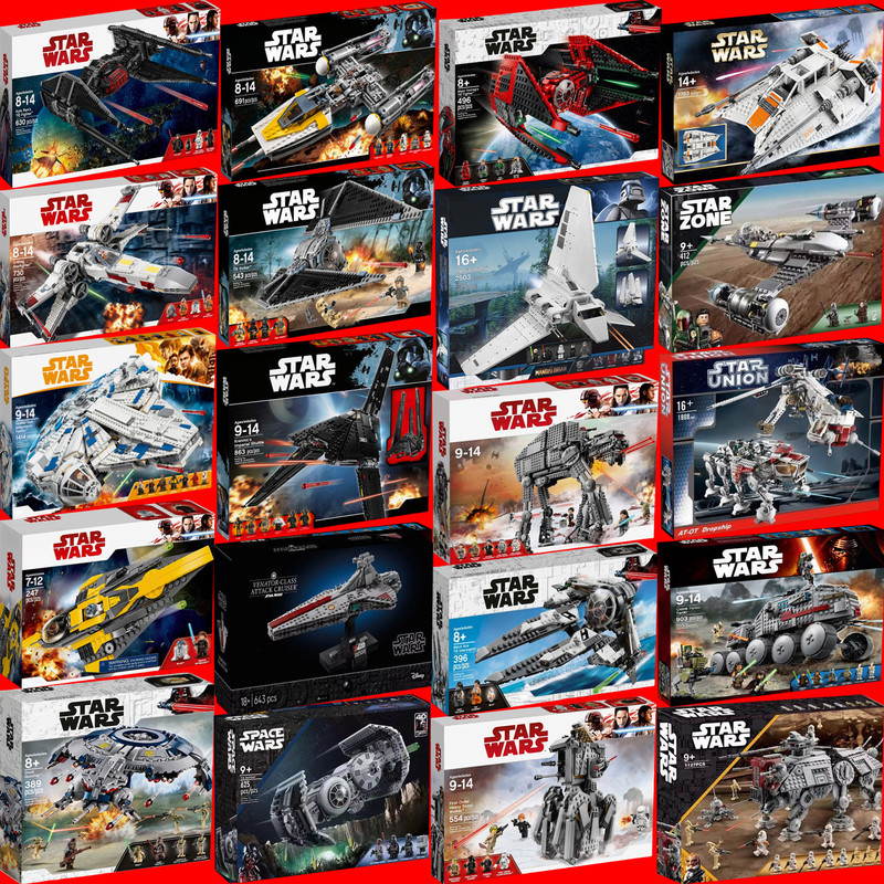 【Starwars】Star Wars Imperial Shuttle Battle Starfighter Millennium Falcon Building Block Toy