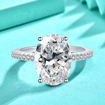 925 sterling silver zircon pigeon egg ring for women European and American oval special-shaped proposal diamond ring ring jewelry foreign trade