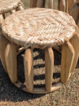 Drum stool bamboo stool low stool bamboo products ethnic minority traditional handicrafts