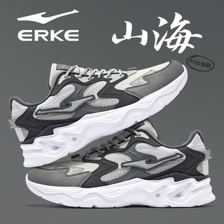 鸿星尔克男鞋2025秋冬季新款防水皮面国潮青少年休闲运动老爹鞋子