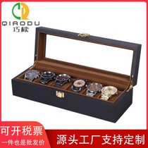 Spot black paint 6-bit watch box jewelry box wooden storage box jewelry display box watch box