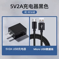 Черный [5 В, 2 А/10 Вт] + кабель для передачи данных Micro [1 метр]