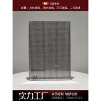 Wired glass tempered art new Chinese style partition screen home decoration tooling hotel office customization