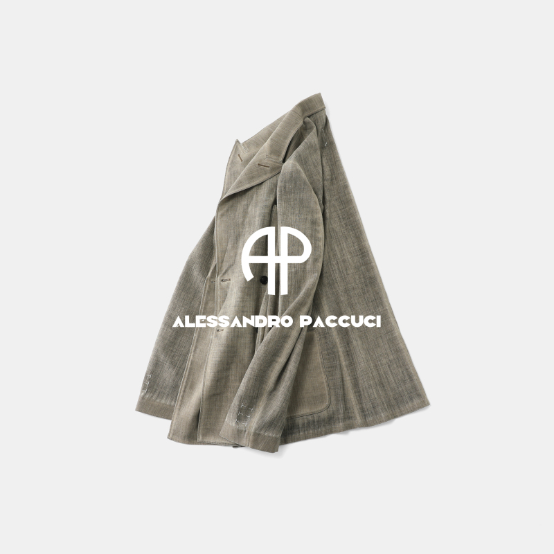 Ap Luge [Ink Old Newspaper] Black Label/Wool Tie-Dye Washed Notch Lapel Vintage Blazer 63083Wz