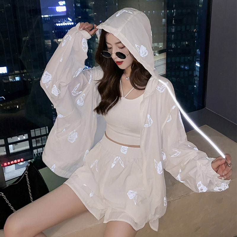 Sanya Vacation Outfit Yunnan Thailand Beach Photo Shoot Beach Dress Women Summer Petite Sun Protection Suit