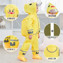 Childrens Linked Rain Clothes Fed All-Body Rainfork Kindergarten Children Kindergarten Childrens Kindergarten Raincloth