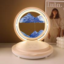 Quicksand Painting Hourglass Ornament Bedside Night Light Creative Wireless Charging Desktop Audio Decoration Wedding Birthday Gift