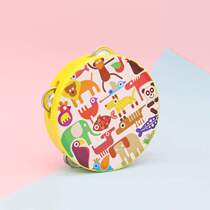 Infant and toddler performance drum tambourine percussion instrument rattle professional Orff tambourine teacher childrens hand kindergarten
