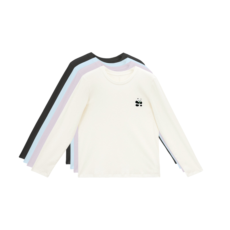 【Orange Cottage】161011 Original Panda Embroidery Bamboo Cotton Long Sleeve T-Shirt Women's Autumn Style High Elasticity Age-Reducing Chinese Style 【Orange Cottage】161011 Original Panda Embroidery Bamboo Cotton Long Sleeve T-Shirt Women's Autumn Style High Elasticity Age-Reducing Chinese Style
