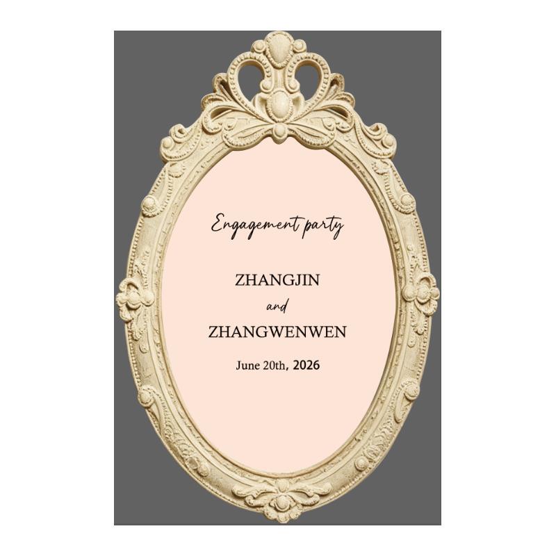 2236 Pink Retro Photo Frame European-Style Mirror Frame Picture Frame Welcome Sign Decoration Material Ps