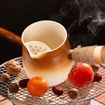 Porcelain Teapot with Side Handle Tea Maker Kettle Stove