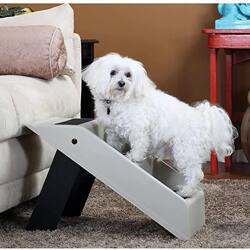 Pet Stairs Steps for Cats and Dogs to Get on and Off Bed, Sofa, Windowsill, Plastic Foldable Non-Slip Dog Ladder for Getting in and Out of Car
