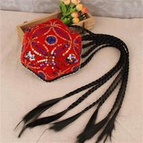 Xinjiang dance hat dance performance headwear Uighur dance Xinjiang performance hat childrens and womens hat with braids