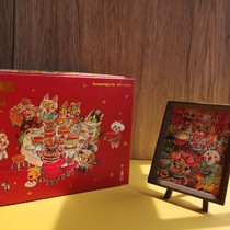 3d-jpx Instant noodles cat eating and drinking really happy series mini puzzle toy blind box 150 pieces with its own frame