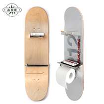 Skateboard creative wall decoration multi-functional skateboard roll paper towel tube cigarette ash indoor wall pendant trendy brand custom skateboard
