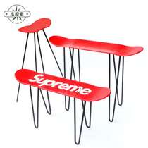 Skateboard stool bracket skateboard chair stool foot bar stool creative chair leg bracket inner four outer four universal style