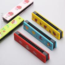 Organ hole wind instrument 16 wooden kindergarten harmonica beginners mouth entry elementary school students and toddlers play_children