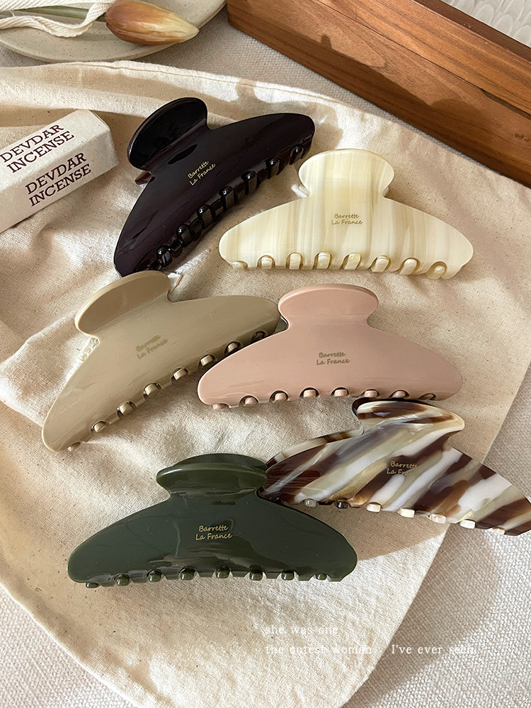 Acetate Hair Clip Similar to Zhang Ruonan'S, High-End Style, 2025 New Model, Back-Of-Head Hair Clip, Shark Clip