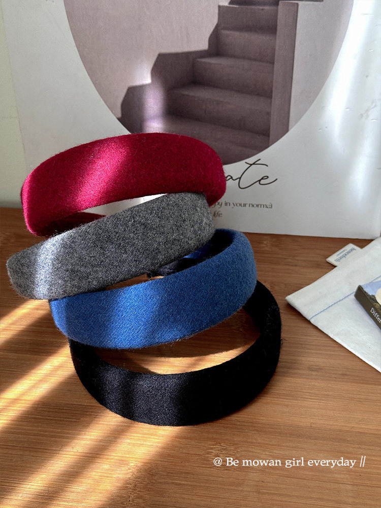 Korean Style Daily Wear Wool Headband for Women, High Cranial Top Hair Clip, Face Washing Hairband, 2025 Autumn and Winter New Hair Accessory