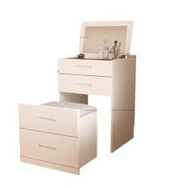 Cream solid wood dressing table miniaturized table bedroom modern simple dressing bed Limelight 19218 all-in-one mini room you flip the lid to close