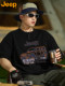 Jeep American-Style T-Shirt for Boys 2025 New Youth Short-Sleeved T-Shirt Summer Pure Cotton Round Neck Top
