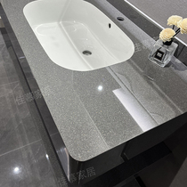 New full-body rounded slate washbasin home washbasin hotel bathroom cabinet wall-mounted integrated washbasin