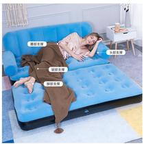 Double flocking inflatable lazy sofa home living room folding chair multifunctional single lunch break bed