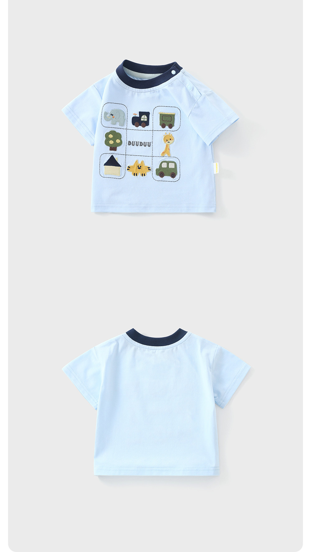Duuduu Baby Short-Sleeved T-Shirt Summer Clothing Boys Cartoon Half-Sleeved Top Summer Baby Thin Casual Outing Wear — 11