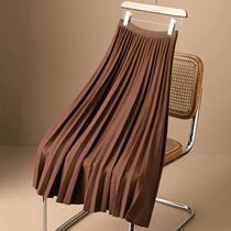 High-waisted tweed draped half-body skirt female 2024 fall a