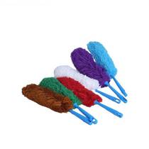 An Daxia Electrostatic Dust Duster Flexible Vacuum Duster with Stainless Steel Paint Telescopic Extension Rod Feather Duster Blue