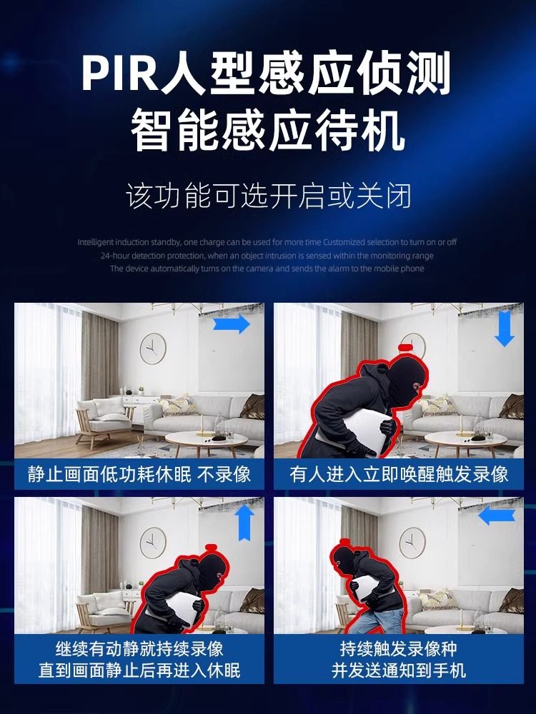 Camera Does Not Require Power, Can Be Used Remotely from a Mobile Phone, No Wifi Needed, Indoor Smart Wireless Monitoring, High-Definition Night Vision Peephole