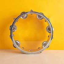 10-hand wooden percussion skin 8-inch polyester adjustable tambourine drum 12-inch tambourine instrument