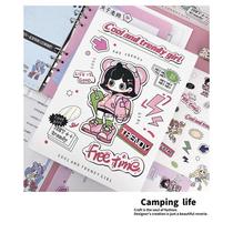 Trendy and cool girls heart A4 large-sized loose-leaf detachable graduation record for girls in the third and sixth grades of junior high school to commemorate their graduation