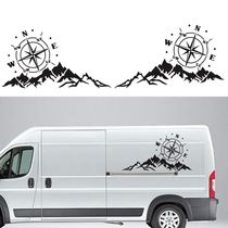 Car er 2PCS Mountain Adventurers Compass Graphics Decoration
