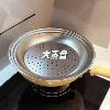 The wok turns into a steamer in seconds! Stainless steel steaming tray, special steamer drawer for wok, water-isolating steaming grid, filtered water tray