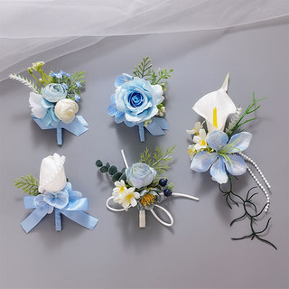 Свадебный корсаж в корейском стиле для жениха и невесты.