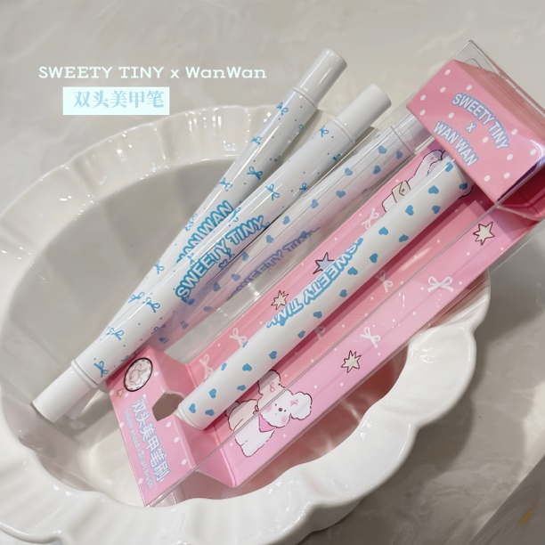 【Wanwan Super Hard Collaboration】Sweetytiny Double-Ended Nail Art Brush Special Tool for Nail Art