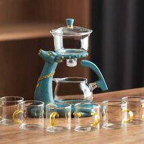 High-end Lantingxu Elk automatic tea set household glass lazy Kung Fu teapot office reception tea set