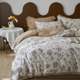 American retro velvet cotton printed four-piece set Class A mother and baby grade pure cotton sheet quilt cover full cotton bed cover three-piece set 4