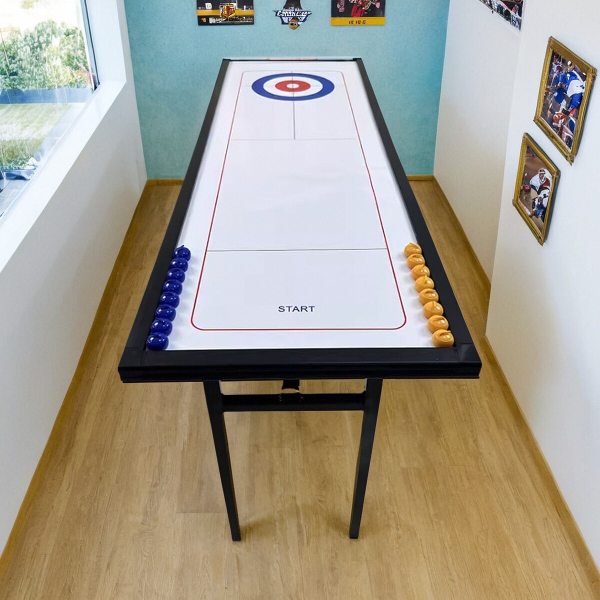 テーブルカーリングボール、ボウリング、サンドポット、おもちゃ、会社、チームビルディング、アーティファクト、ファミリーパーティー、テーブルゲーム、小道具、陸上カーリング