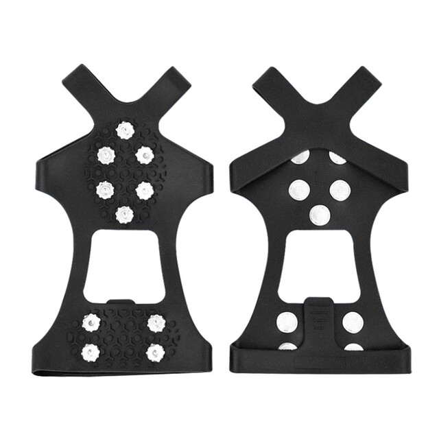 10-Tooth Ice Cleats Anti-Slip Shoe Covers for Winter Outdoor Snow and Ice, Children's and Adult Shoe Spikes, Snow Boot Anti-Slip Tool