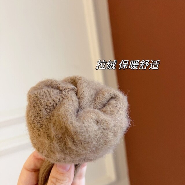 Gloves for women, winter warm plus velvet and thickened cycling knitted non-slip touch screen anti-cold cycling gloves and sports socks