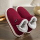 Winter Warm Cotton Slippers with High Heel, Unisex, Thick Sole, Can Be Worn Outside, Non-Slip, Mom's Cotton Shoes, Middle-Aged and Elderly Home Shoes