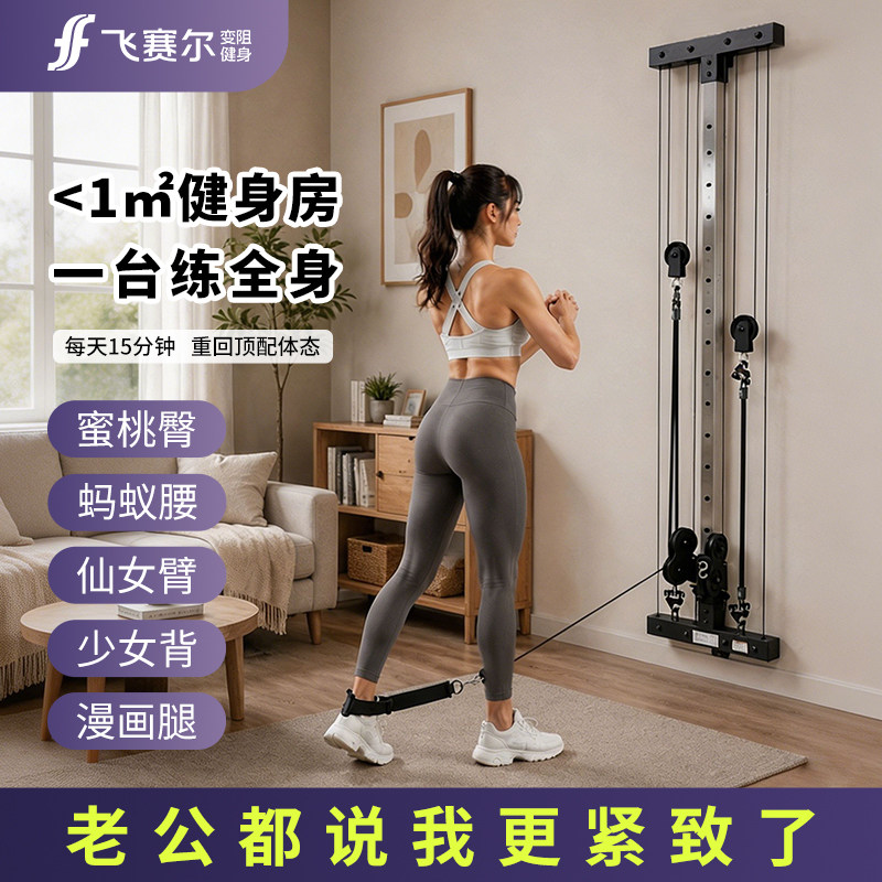 可变阻力 家用健身器材一体多功能综合力量拉力训练高位下拉飞鸟